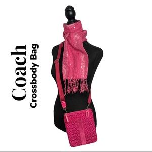 Coach Signature Logo Canvas Crossbody Bag